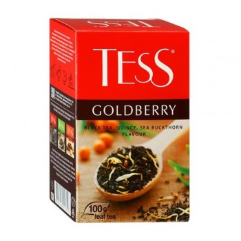 Чай черный Goldberry с айвой и ароматом облепихи, 100 г, Tess