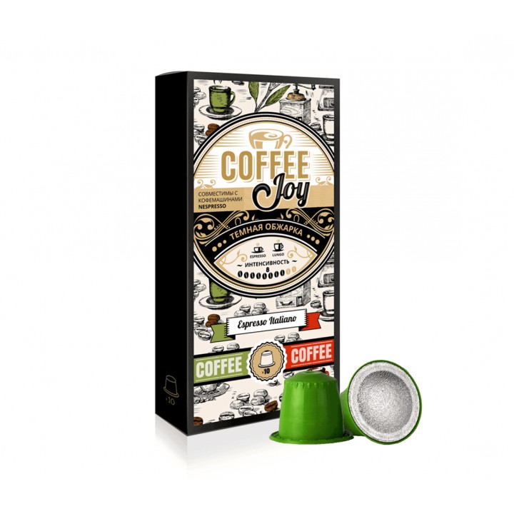Кофе в капсулах Espresso Italiano, 85% Арабика / 15% Робуста, 10 шт., Coffee Joy