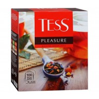 Чай черный Pleasure с шиповником и яблоком, 100 пакетиков, Tess
