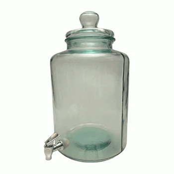 Лимонадник с краном (диспенсер для напитков), 12.5 л, h45 см, прозрачный, стекло, San Miguel