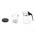 Заварочный чайник с кнопкой (гунфу) 500 мл, прозрачный/черный, линия E SERIES, SAMADOYO