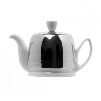 Чайник заварочный с ситечком на 2 чашки, белый, нерж.сталь/фарфор, серия SALAM, Guy Degrenne