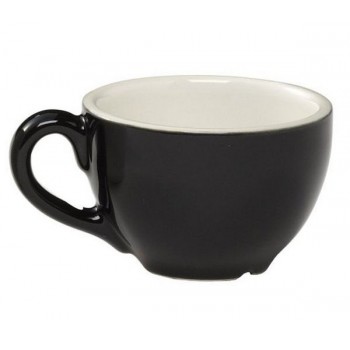 Чашка для капучино, 170 мл, черная, керамика, Cremaware