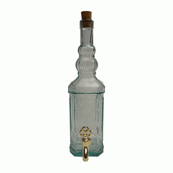 Лимонадник с пробкой (диспенсер для напитков), 700 мл, h30 см, прозрачный, стекло, San Miguel
