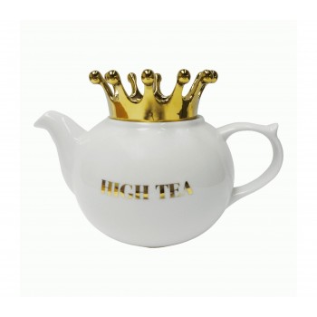 Чайник «Королевский», 1 л, белый, фарфор, House Design