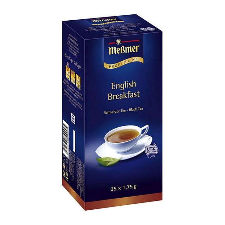 Чай черный пакетированный Английский завтрак, 25х1.75 г, Messmer