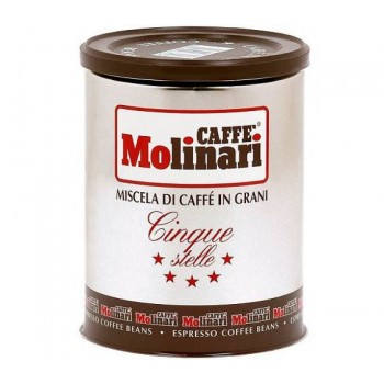 Кофе молотый CINQUE STELLE, жестяная банка 250 г, Molinari