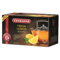 Чай черный Fresh Lemon с лимонным соком, 20 пакетиков * 2 г, TEEKANNE