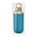 Бутылка для воды Транквилл с горлышком для льда и ручкой, 590 мл, голубая, пластик, Contigo