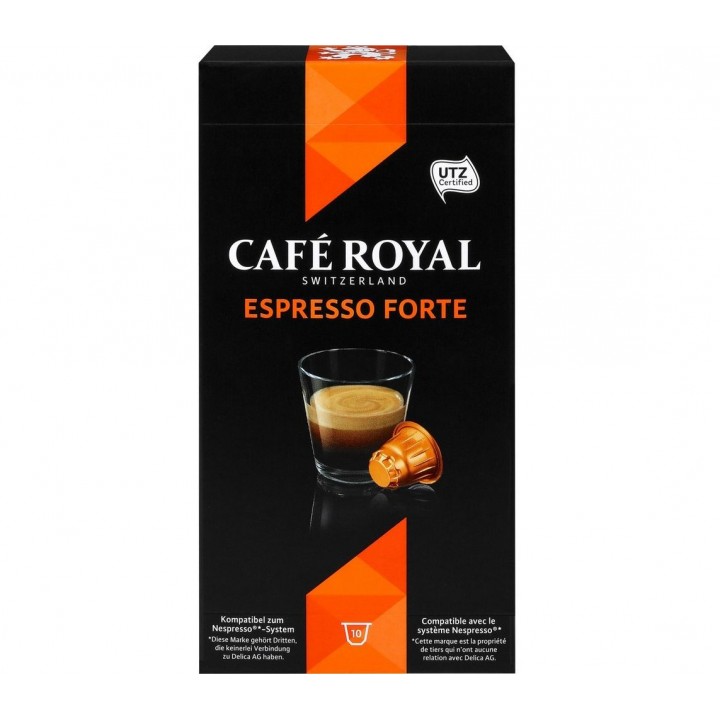Кофе в капсулах Espresso Forte(для Nespresso), 10 шт., Cafe Royal