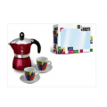 Подарочный набор: DAMA GLAMOUR бордо 3п. + 2 кофейные пары ART, Bialetti