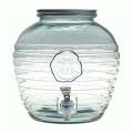 Лимонадник (диспенсер для напитков) с краном и крышкой, 8 л, h24 см, прозрачный, стекло, San Miguel