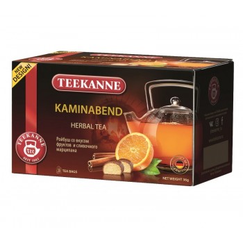 Чай ройбуш Kaminabend апельсин, корица, 20 пакетиков * 1.8 г, TEEKANNE