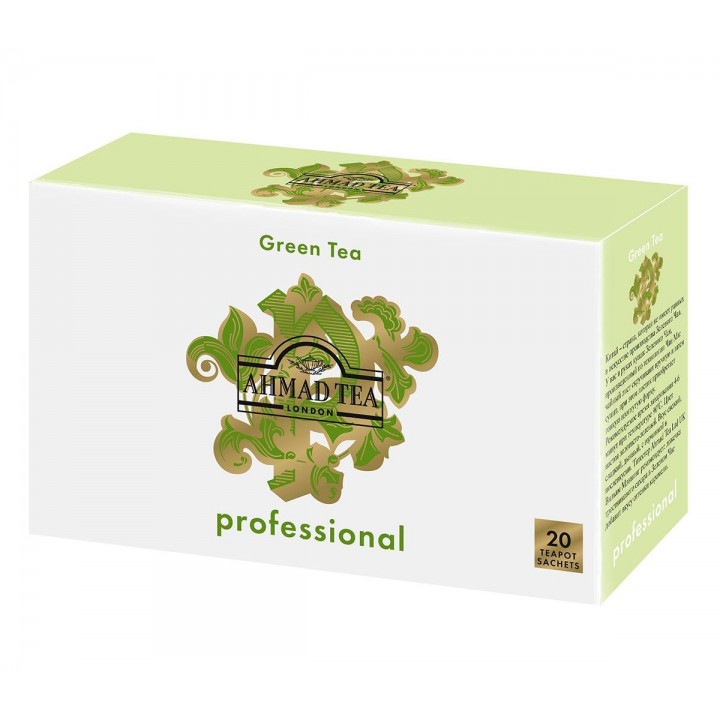 Чай в пакетиках для чайника "Professional", Зеленый чай, 20х5 г, AHMAD TEA