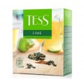 Чай Lime Citrus peels зеленый с лаймом, 100 пакетиков, Tess