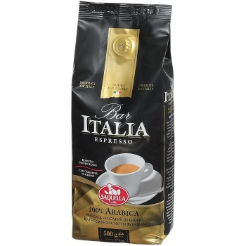 Кофе в зернах Espresso 100% Arabica, пакет 500 г, Bar Italia
