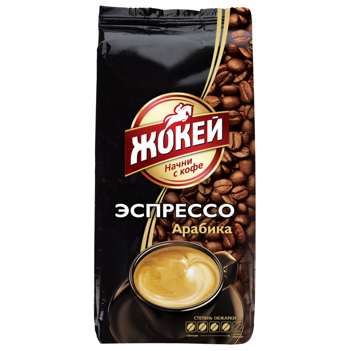 Кофе в зернах Espresso, пакет 900 г, Жокей