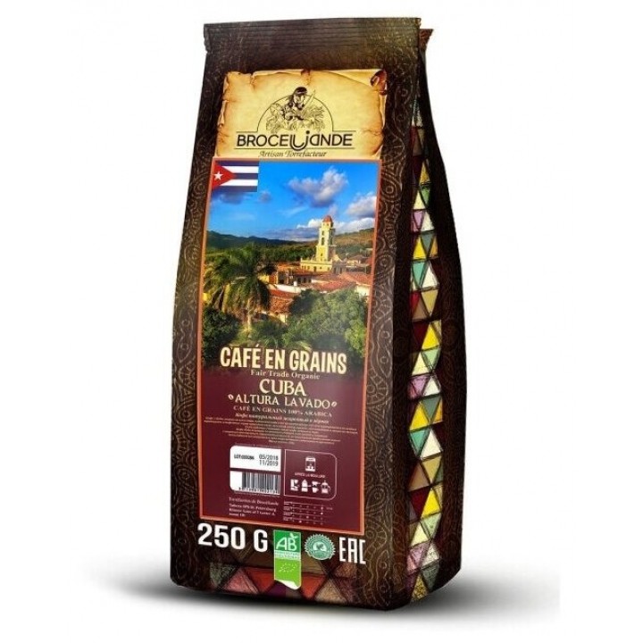 Кофе молотый Cuba Altura Lavado, пакет 250 г, Broceliande