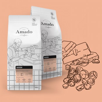 Кофе в зернах Наполи смесь, 1000г, Amado