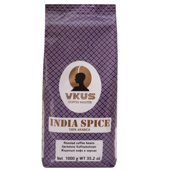 Кофе зерновой India Spice, пакет 200 г, VKUS