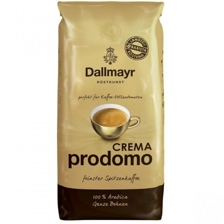 Кофе в зернах Crema Prodomo, пакет 1 кг, Dallmayr