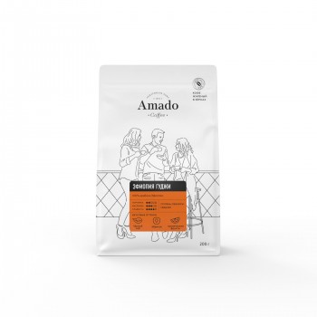 Кофе в зернах Эфиопия Гуджи, 200г, Amado