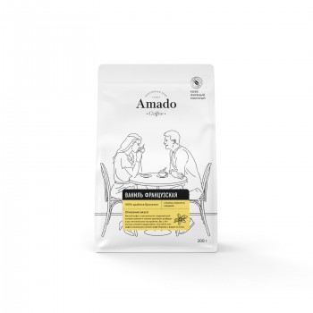 Кофе молотый ароматизированный Французская ваниль, 200г, Amado