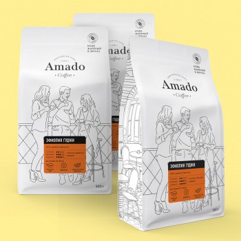 Кофе в зернах Эфиопия Гуджи, 500г, Amado