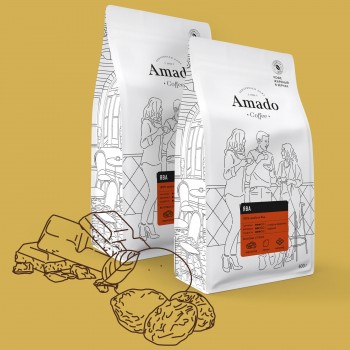 Кофе в зернах Ява, 500 г, Amado
