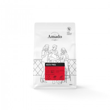 Кофе в зернах Коста-Рика, 200 г, Amado