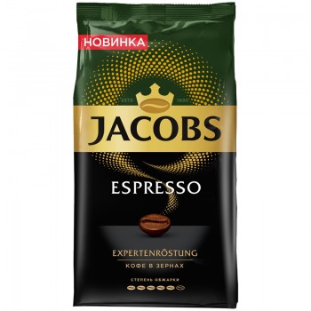 Кофе в зернах Espresso, пакет 1 кг, Jacobs