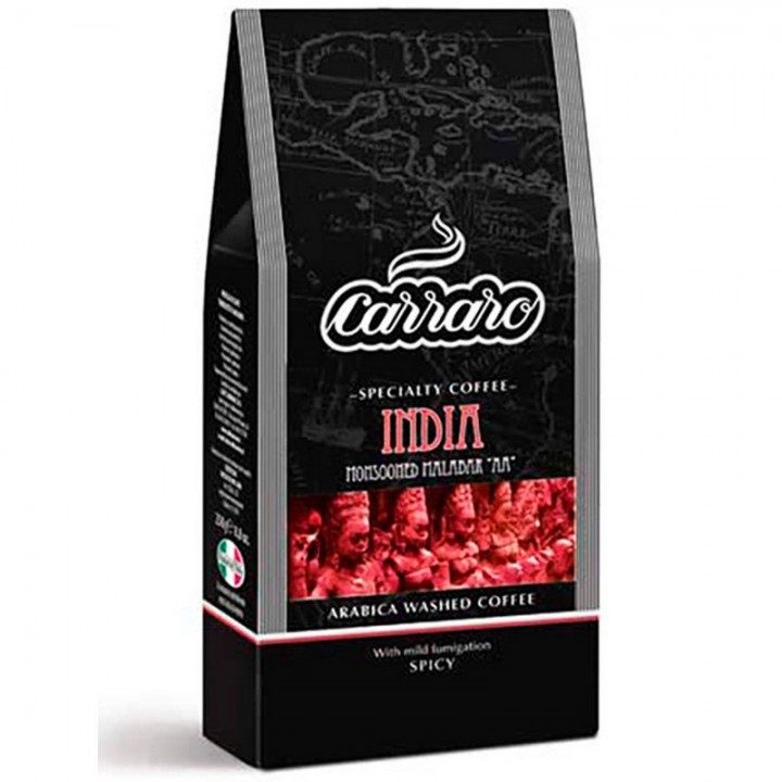 Кофе Carraro India (моносорт) Arabica 100% молотый, 250 г