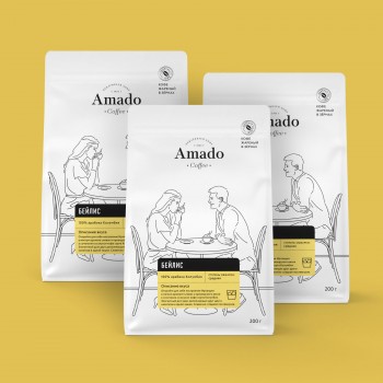 Кофе в зернах ароматизированный Бейлис, 200г, Amado