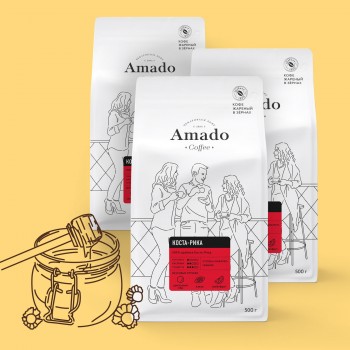 Кофе в зернах Коста-Рика, 500 г, Amado