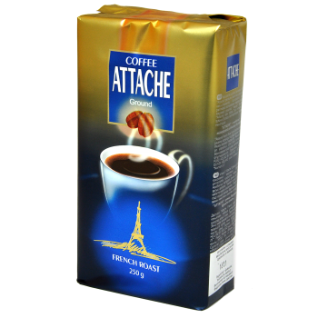 Кофе молотый French Roast, пакет 250 г, Attache