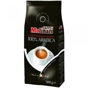 Кофе в зернах 100% ARABICA, пакет 500 г, Molinari