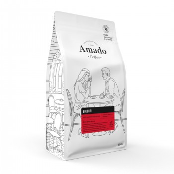 Кофе в зернах ароматизированный Вишня, 500 г, Amado