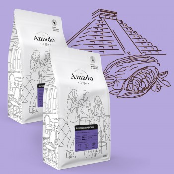 Кофе в зернах Марагоджип Мексика, 500 г, Amado