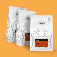 Кофе в зернах ароматизированный Корица, 200 г, Amado