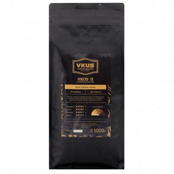 Кофе зерновой cмесь II, пакет 1 кг, VKUS