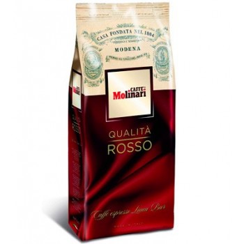 Кофе в зернах Qualita Rosso, пакет 1 кг, Molinari