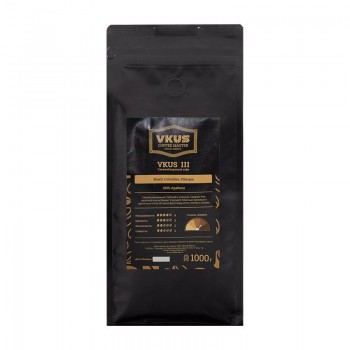 Кофе зерновой cмесь III, пакет 1 кг, VKUS